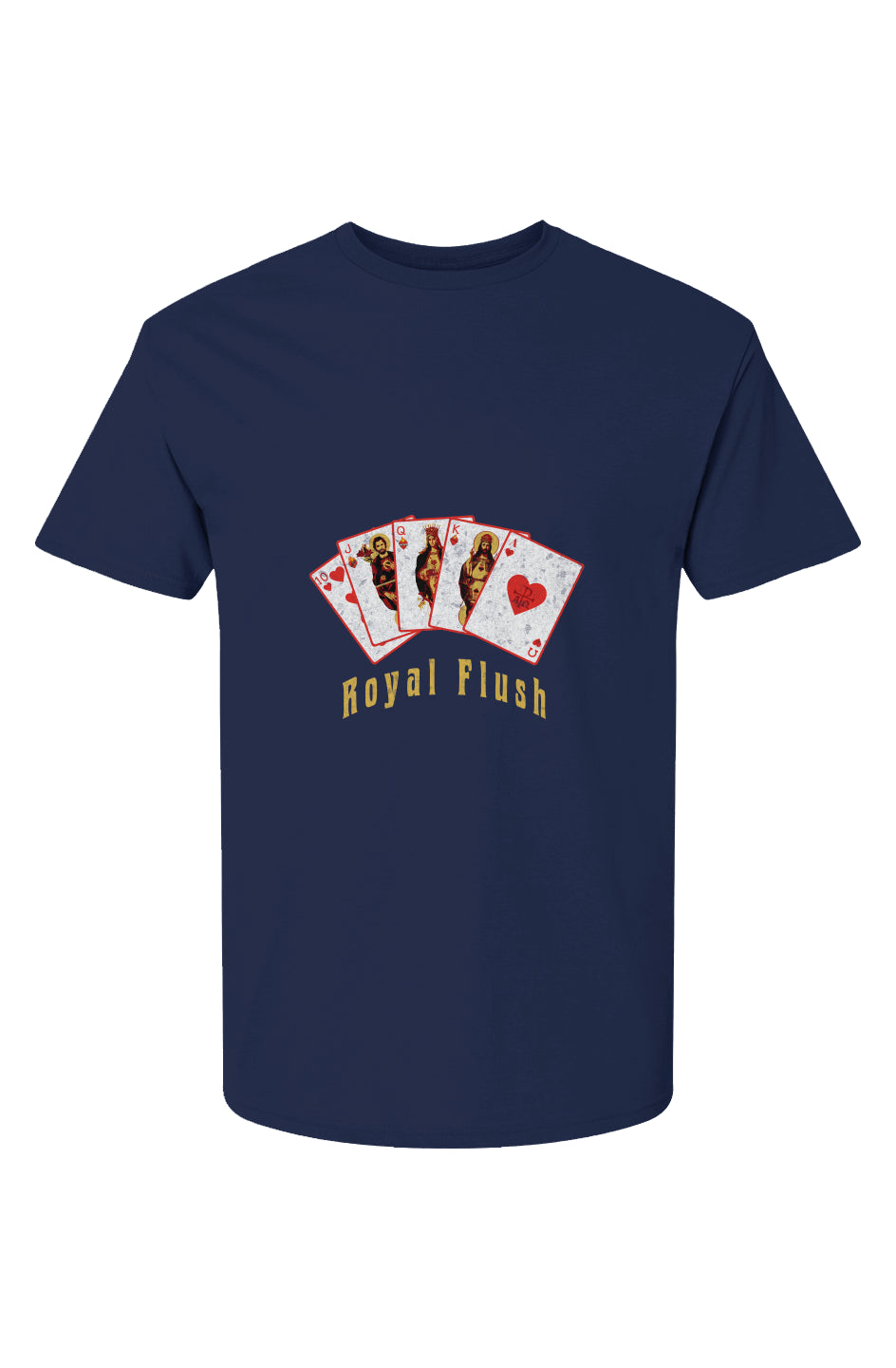 Royal Flush Cotton T-Shirt - Admiral Blue