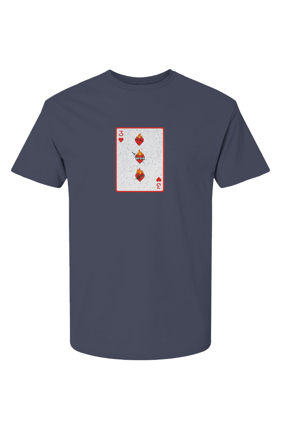 3 of Royal Hearts Cotton T-Shirt - Denim