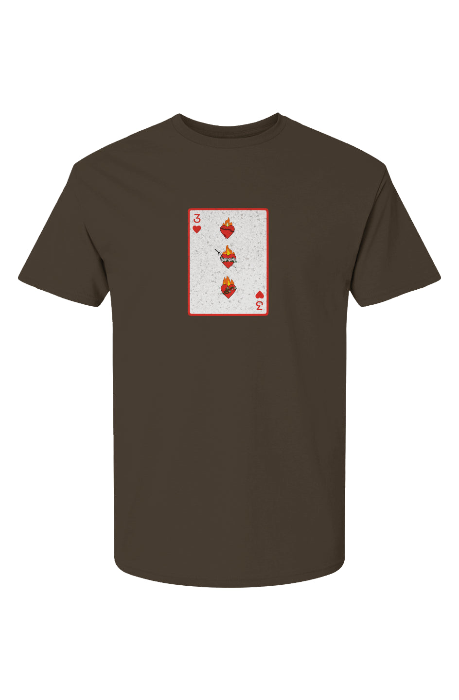 3 of Royal Hearts Cotton T-Shirt - Chocolate